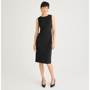 J.Crew Sheath Dress Four Season Stretch Minimalist Office Work Black US 22 NWT